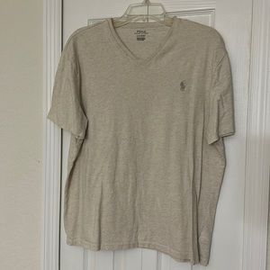 Polo T-shirt. Beige.